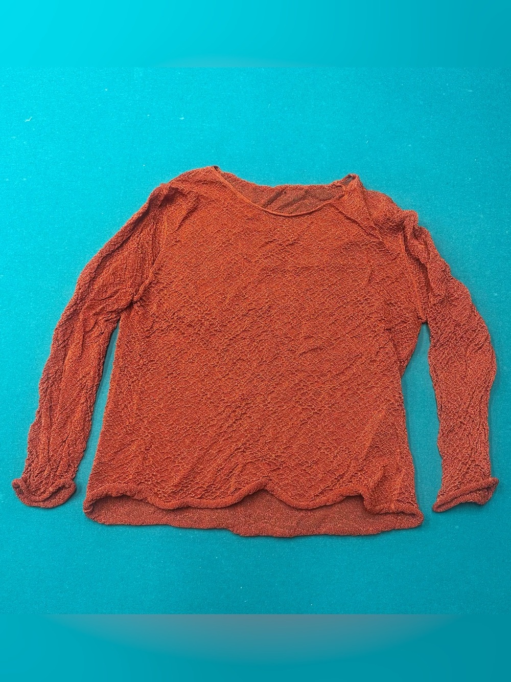 Eileen Fisher lightweight sweater orange women's small